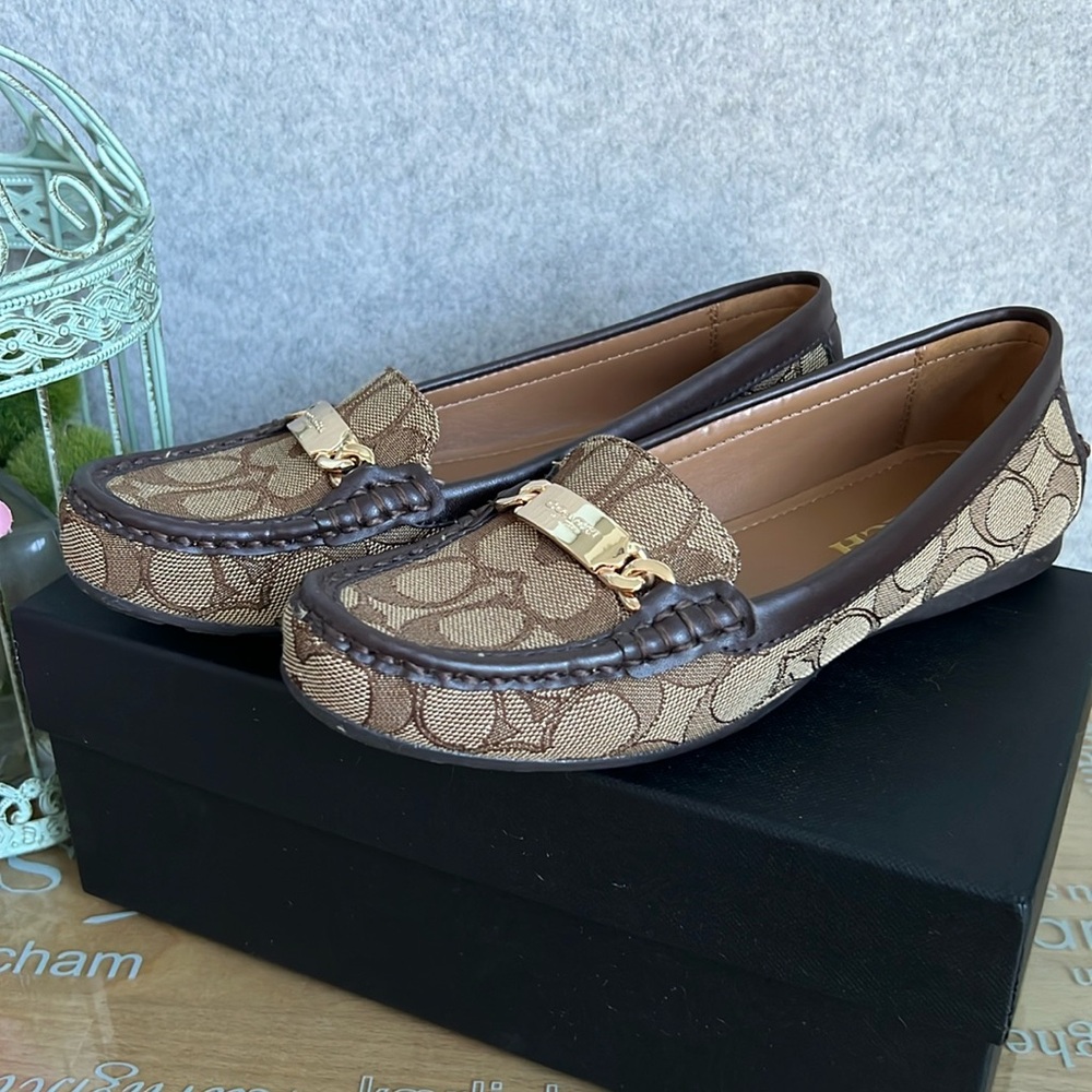 COACH monogram Driver Loafer 6